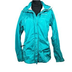 Marmot Jacket Women's M‎  Green PreCip Eco Rain Windbreaker Breathable Outdoor